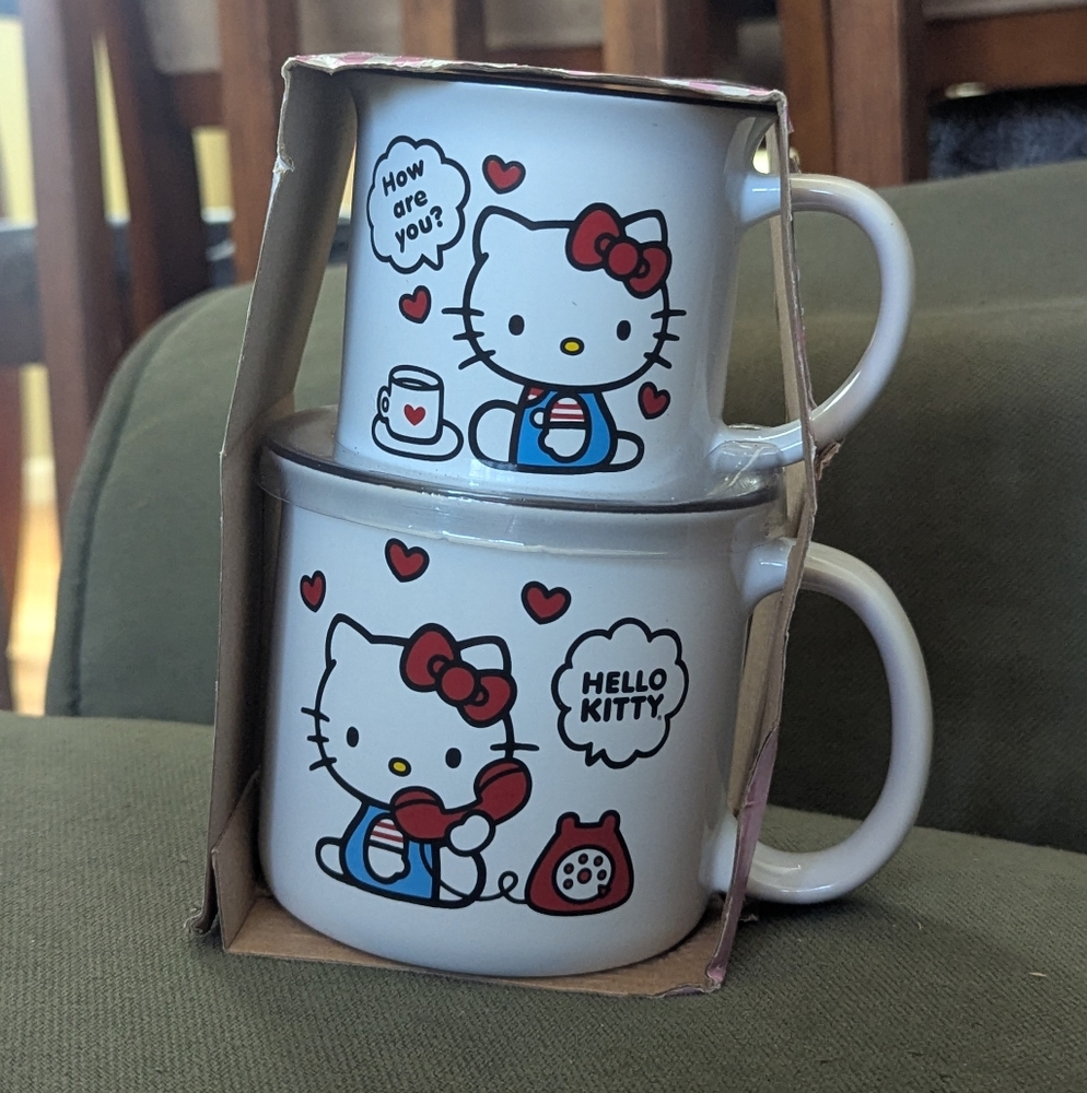 Sanrio Hello Kitty Big & Little 2 Pc Mug Set 2023